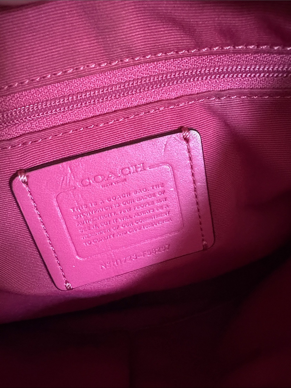 [Coach] Signature File Adjustable Crossbody Coated Canvas Bag Purse Khaki/Pink - Picture 11 of 16